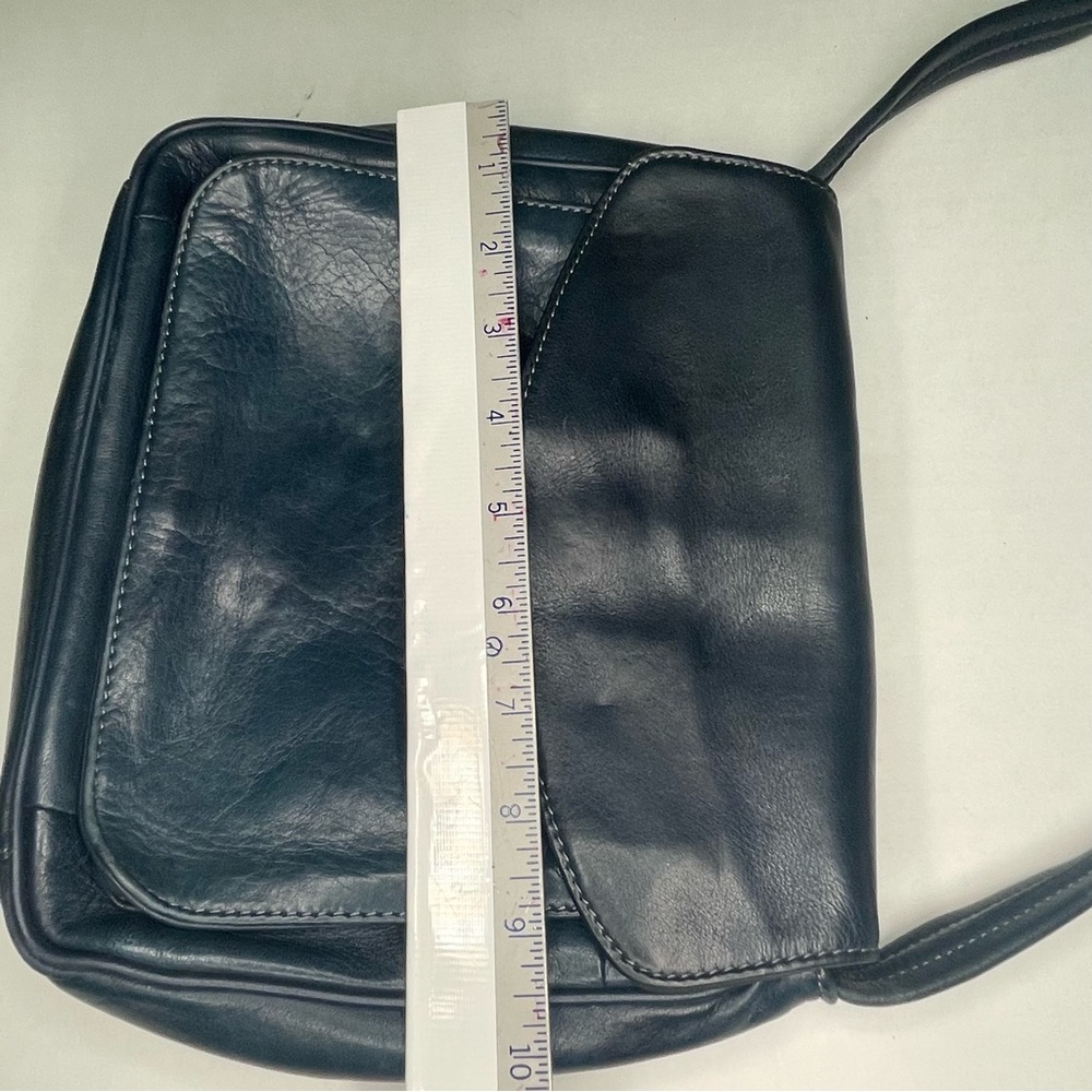 Tignanello Classic Saddlebag Navy Leather Handbag Shoulder Bag pre-owned - Picture 13 of 13